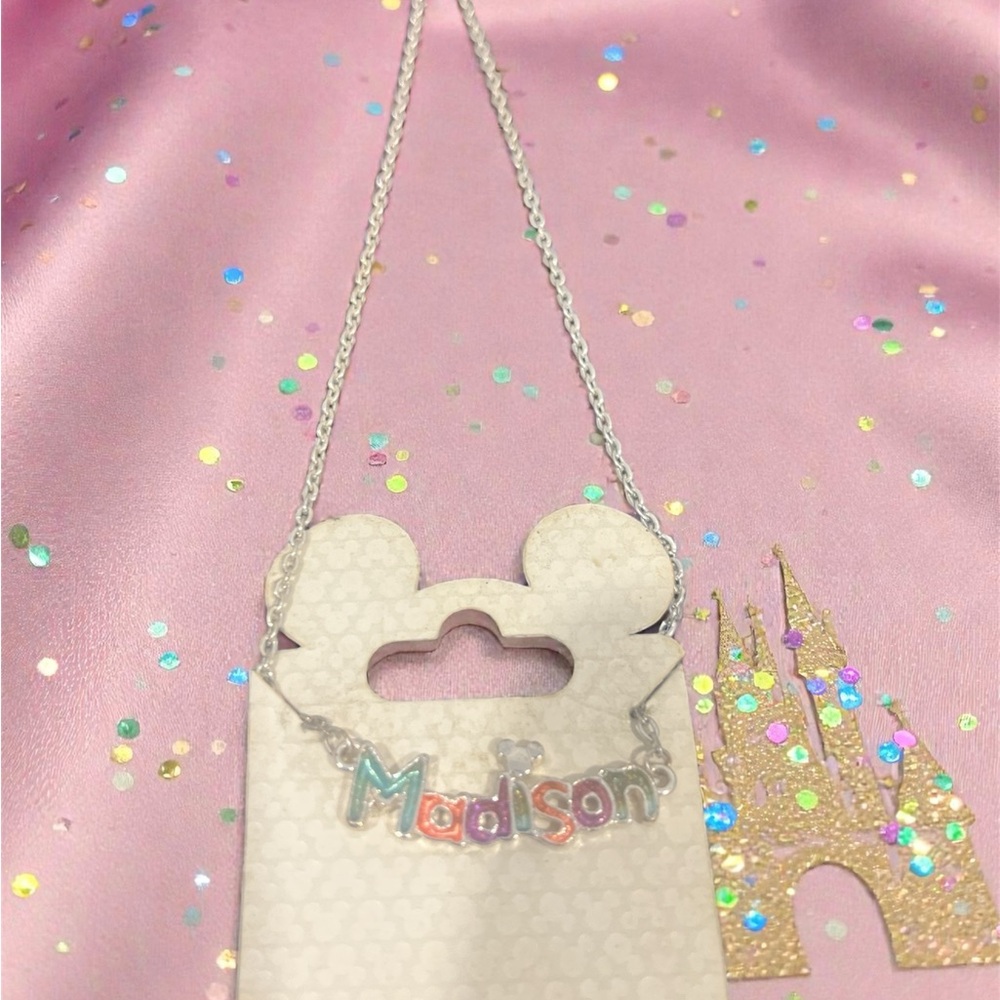 Madison named Disney Multicolor Name Necklace for Kids